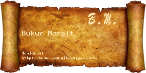 Bukur Margit névjegykártya